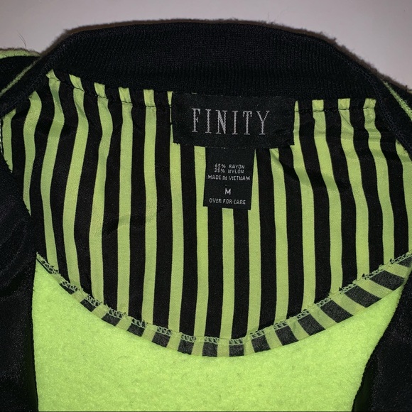 v i n t a g e :: Electric Fleece Bomber Jacket Rare 80s Neon Yellow - Picture 5 of 13